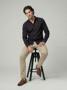 Celio Mens Brown Solid Regular Fit Cotton Shirts