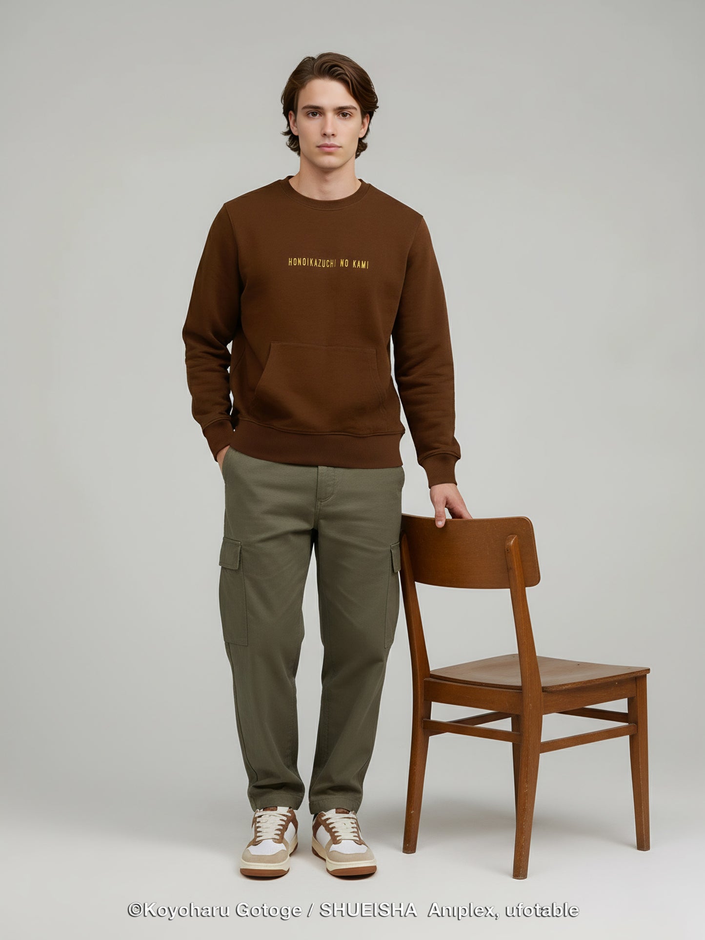 Celio Men Brown Printed Casual Cotton Demon Slayer Sweatshirt