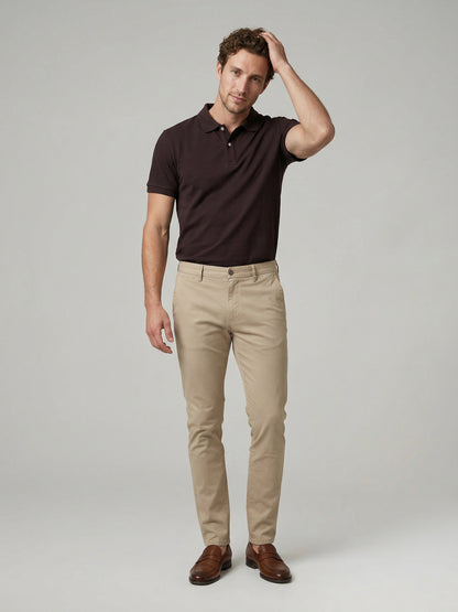 Celio Mens Brown Solid Slim Fit Cotton T-Shirts
