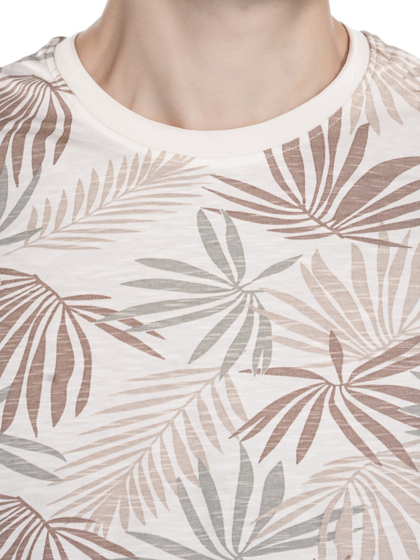 White Printed Cotton T-shirt