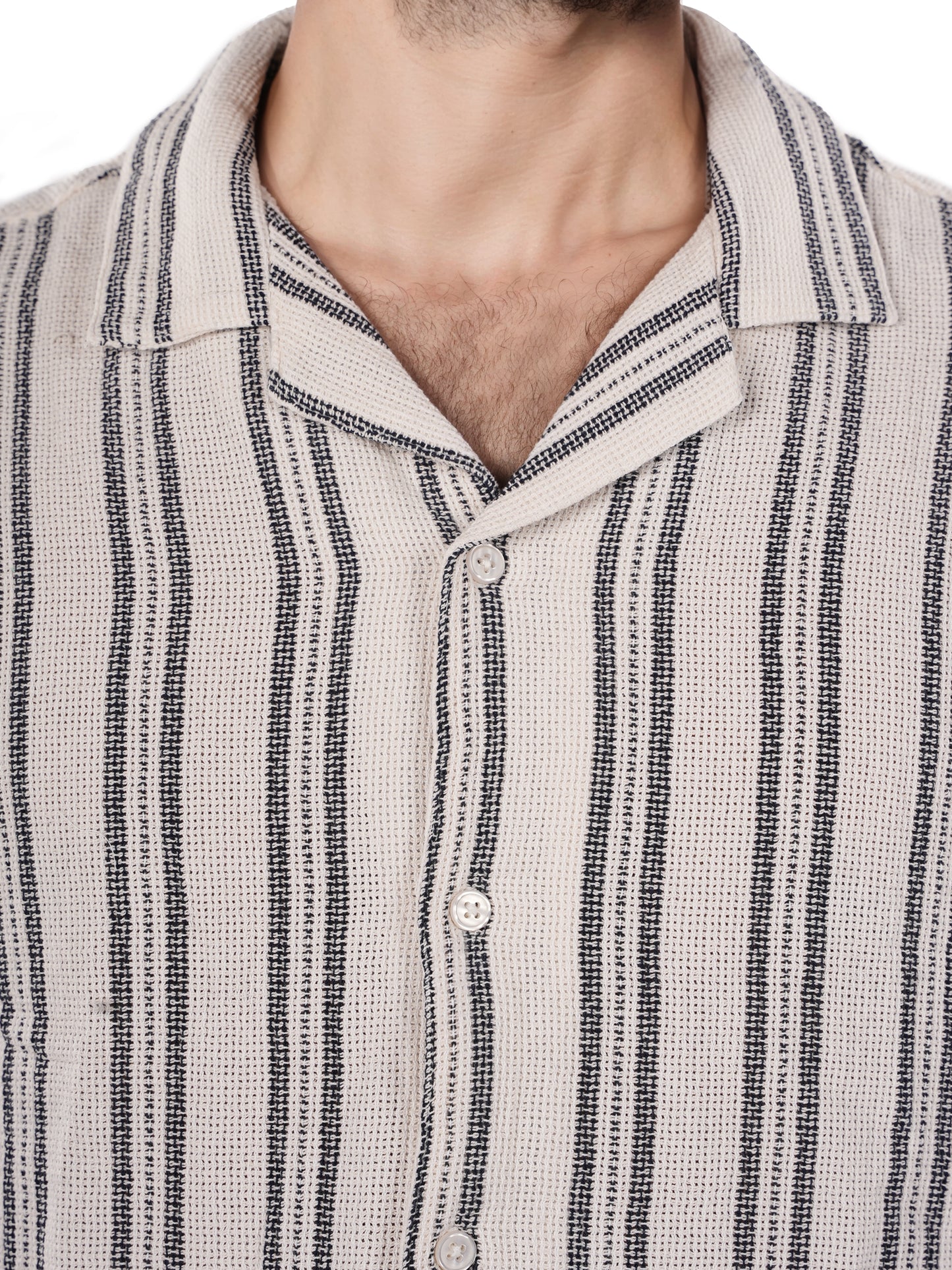 White Striped Cotton Shirt