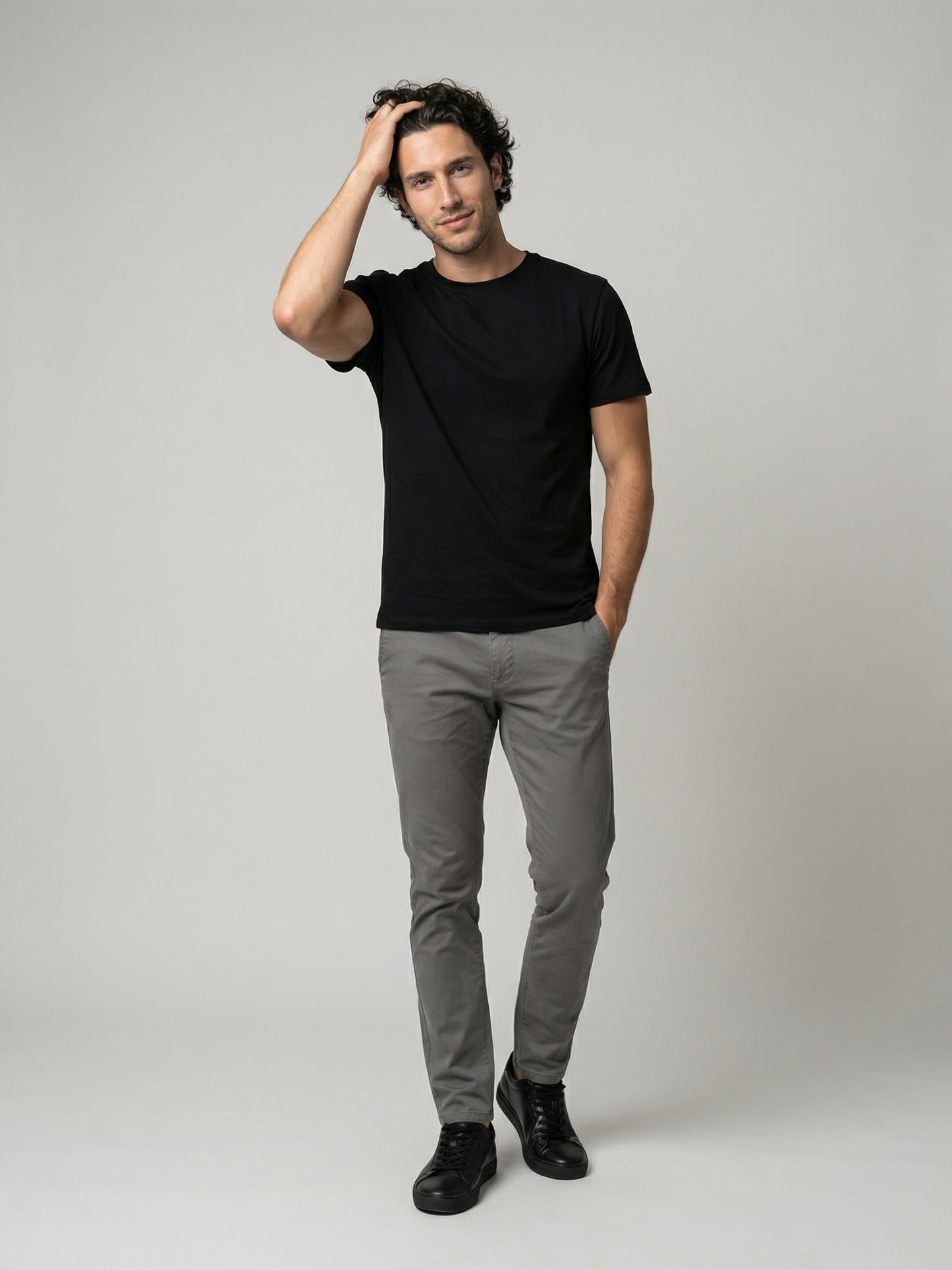 Celio Mens Black Solid Slim Fit Cotton T-Shirts