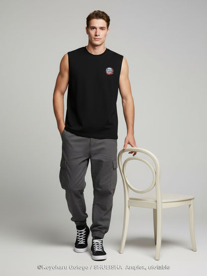 Celio Men Black Printed Oversized Cotton Demon Slayer T-Shirt