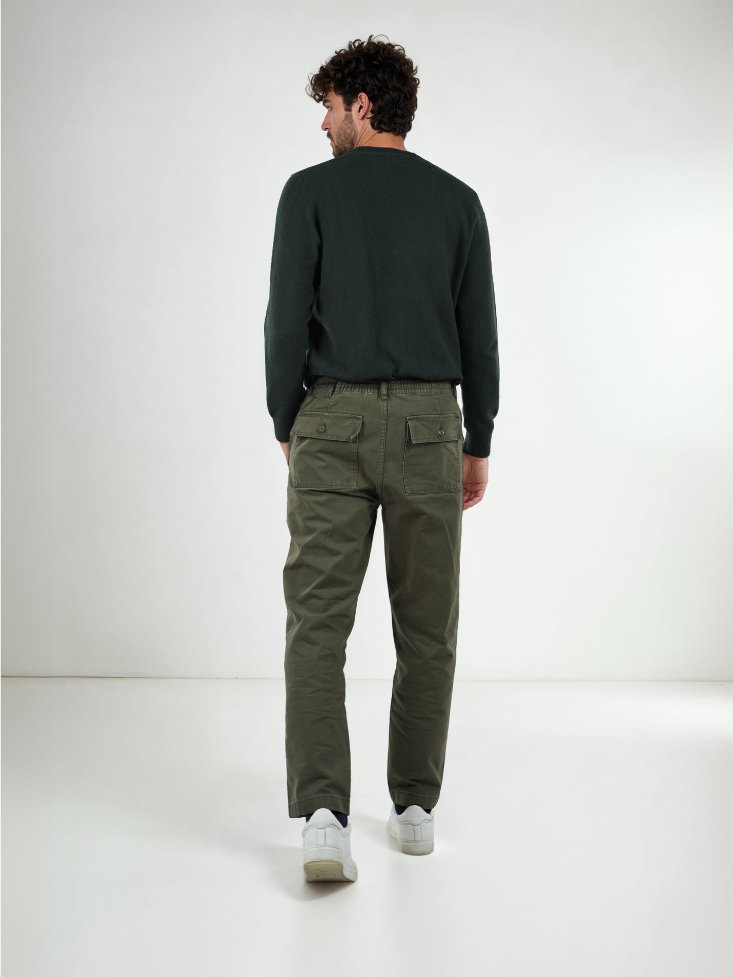 Green Straight Fit Trousers