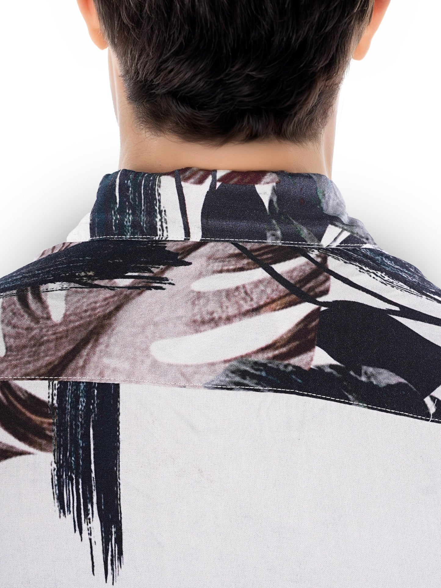 Off White Printed Viscose Shirt