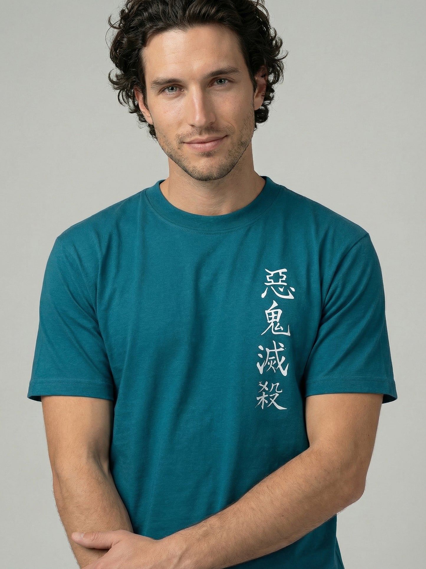 Celio Mens Blue Printed Regular Fit Cotton T-Shirts