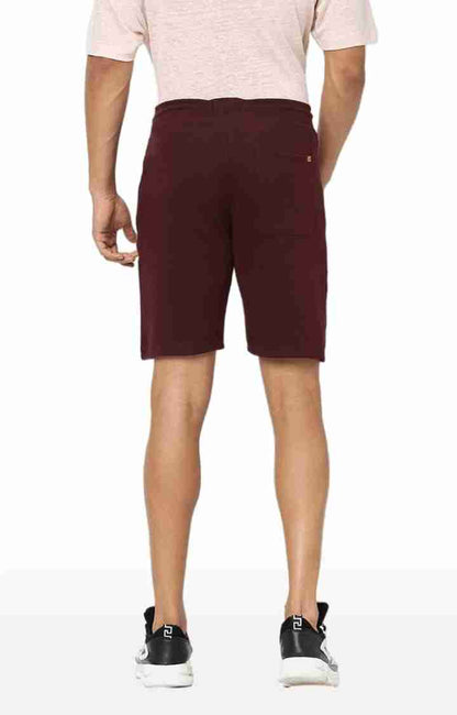 Burgundy Regular Fit Shorts