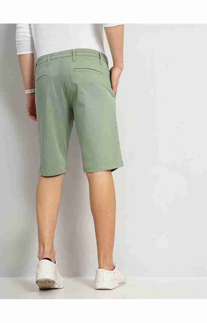 Green Regular Fit Shorts