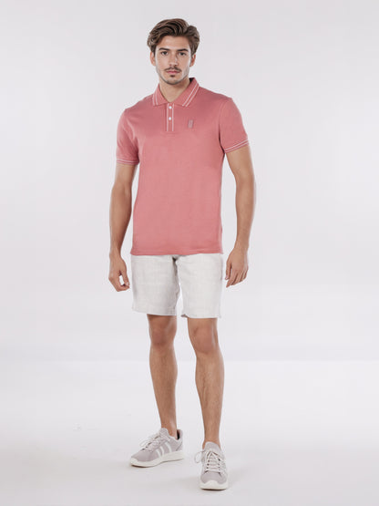 Celio* Men Pink Solid Regular Fit Cotton T-Shirts