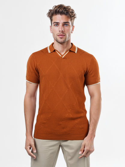 Celio* Solid Regular Fit Cotton Brown T-Shirts