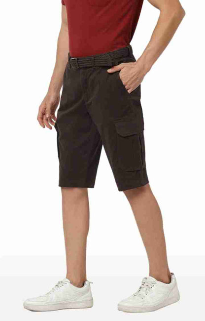 Brown Regular Fit Shorts