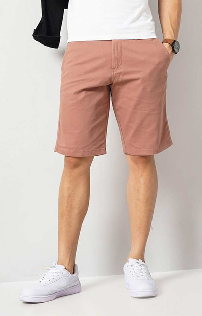 Celio* Cotton-Blend Regular Fit Peach Shorts
