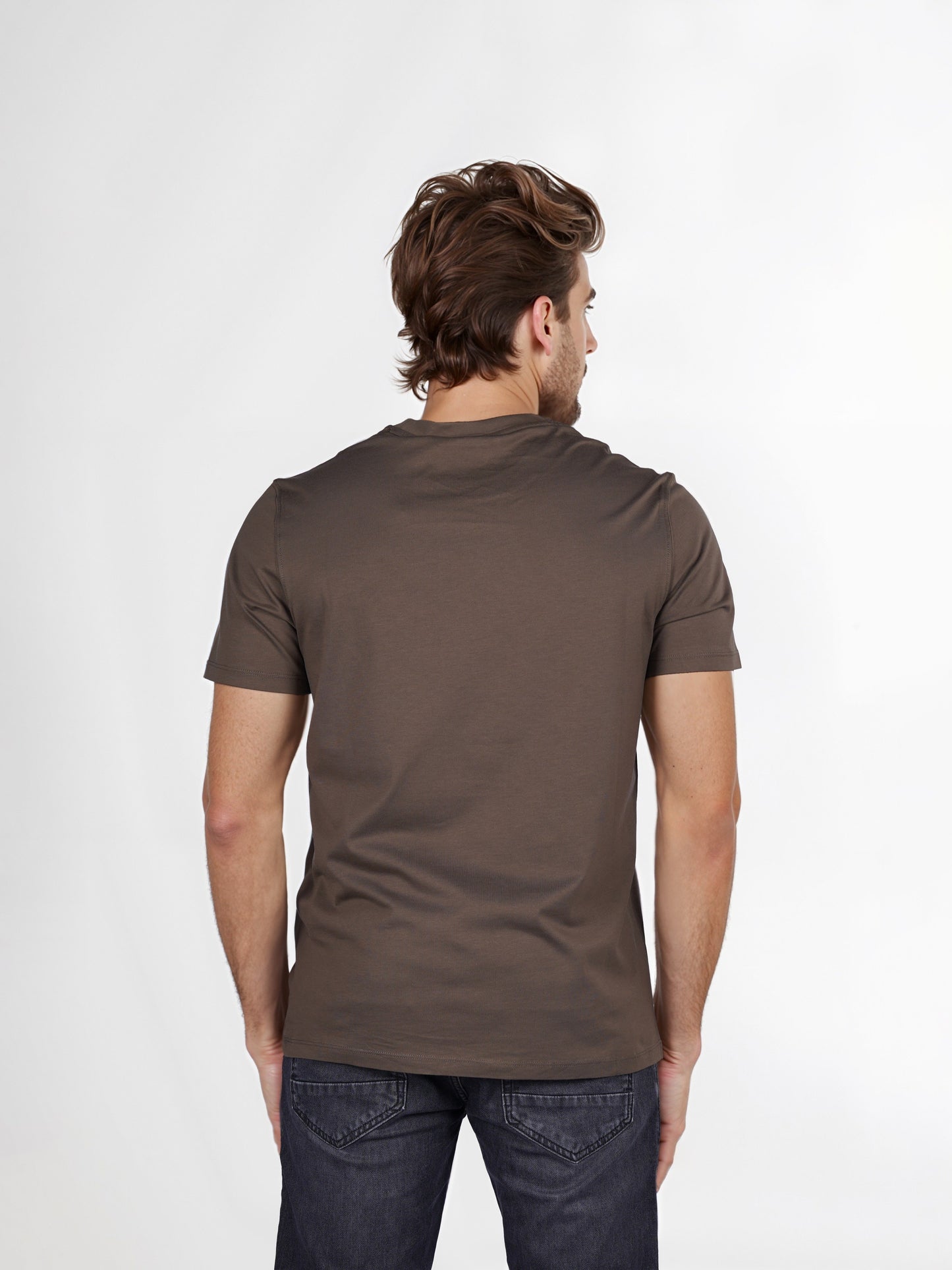 Celio* Printed Regular Fit Knit Olive T-Shirt