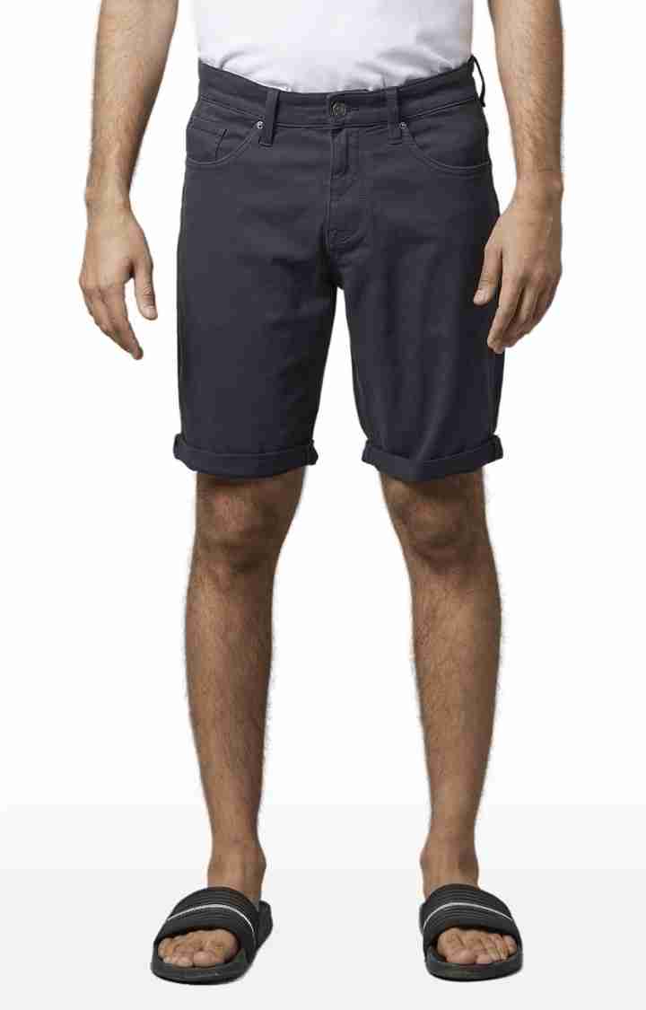 Navy Blue Regular Fit Shorts