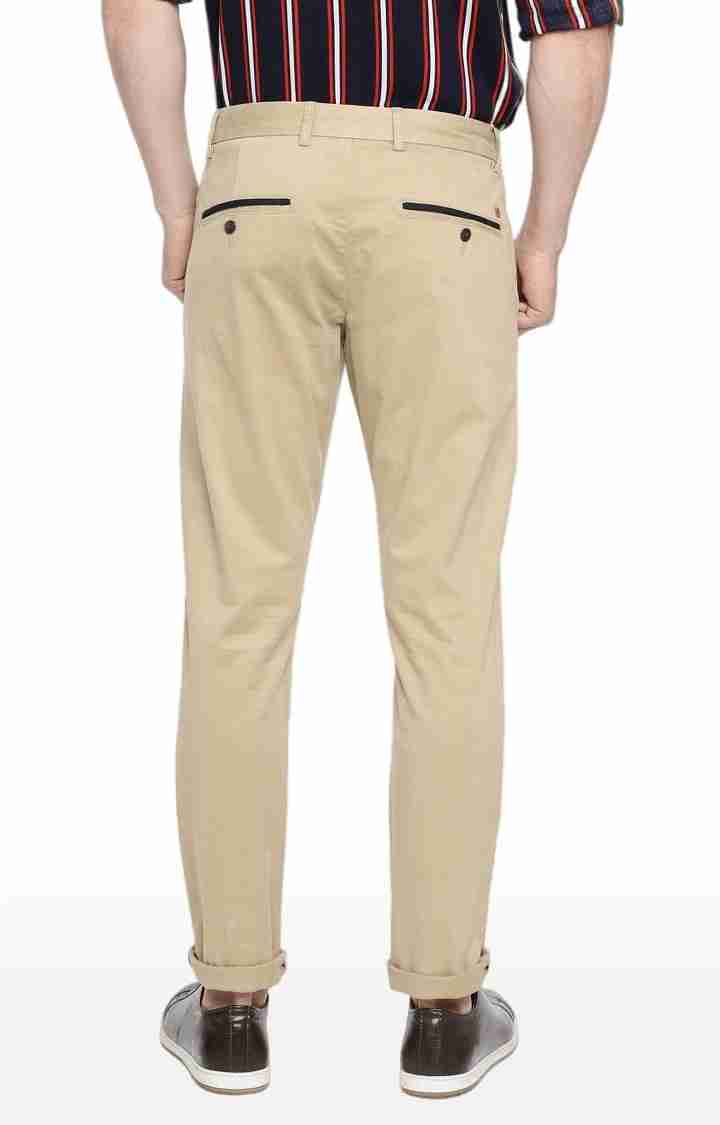 Beige Regular Fit Trousers