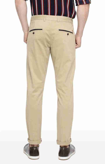 Beige Regular Fit Trousers