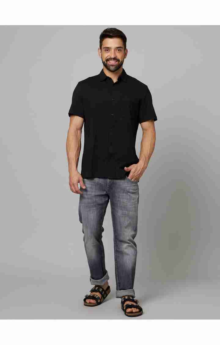 Grey Straight Slim Fit Soft Touch Jeans