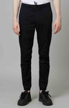 Celio* Cotton-Blend Jogger Fit Navy Blue Trouser