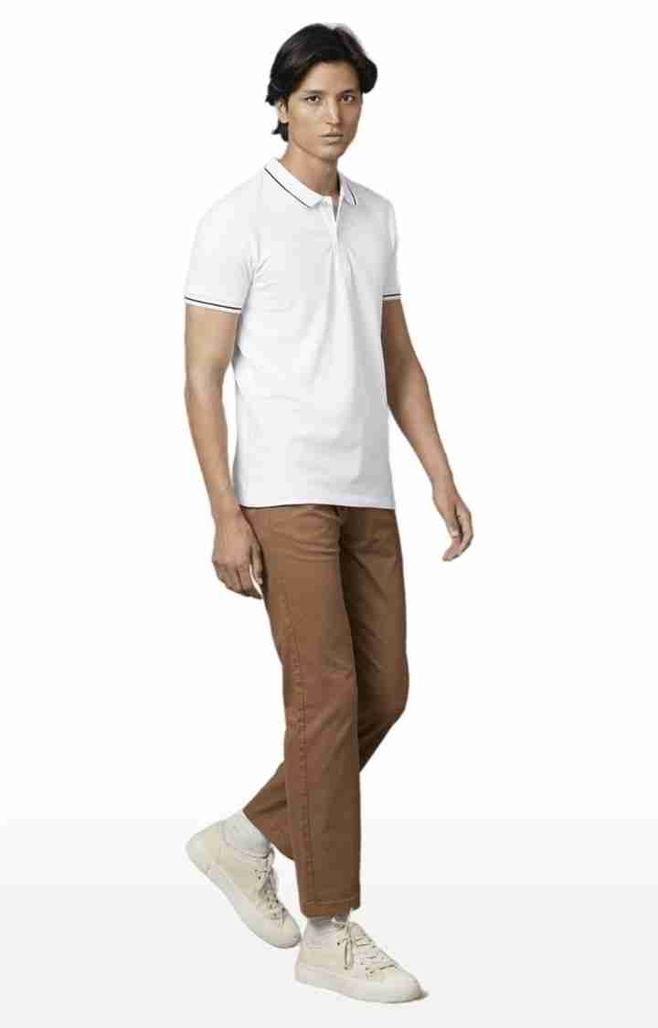 Brown Straight Fit Trousers