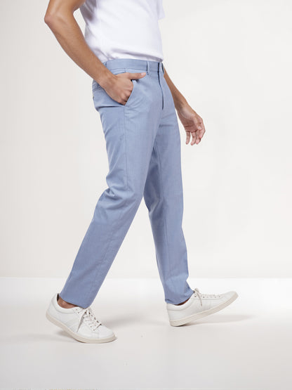 Celio* Men Blue Solid Slim Fit Polyester Trouser