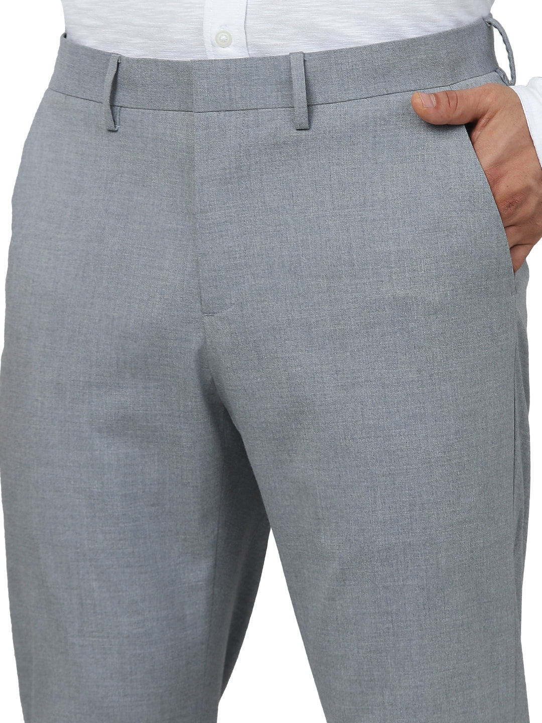 Grey Slim Fit Trousers