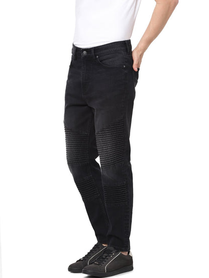 Celio Men Black Solid Jogger Fit Cotton-Blend Jeans