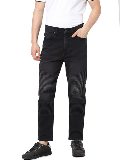 Celio Men Black Solid Jogger Fit Cotton-Blend Jeans