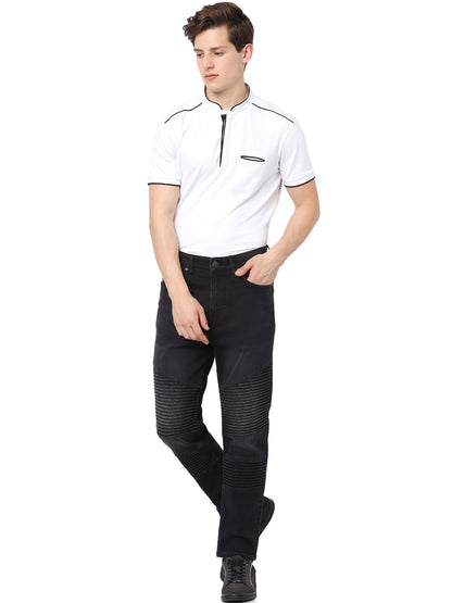 Celio Men Black Solid Jogger Fit Cotton-Blend Jeans