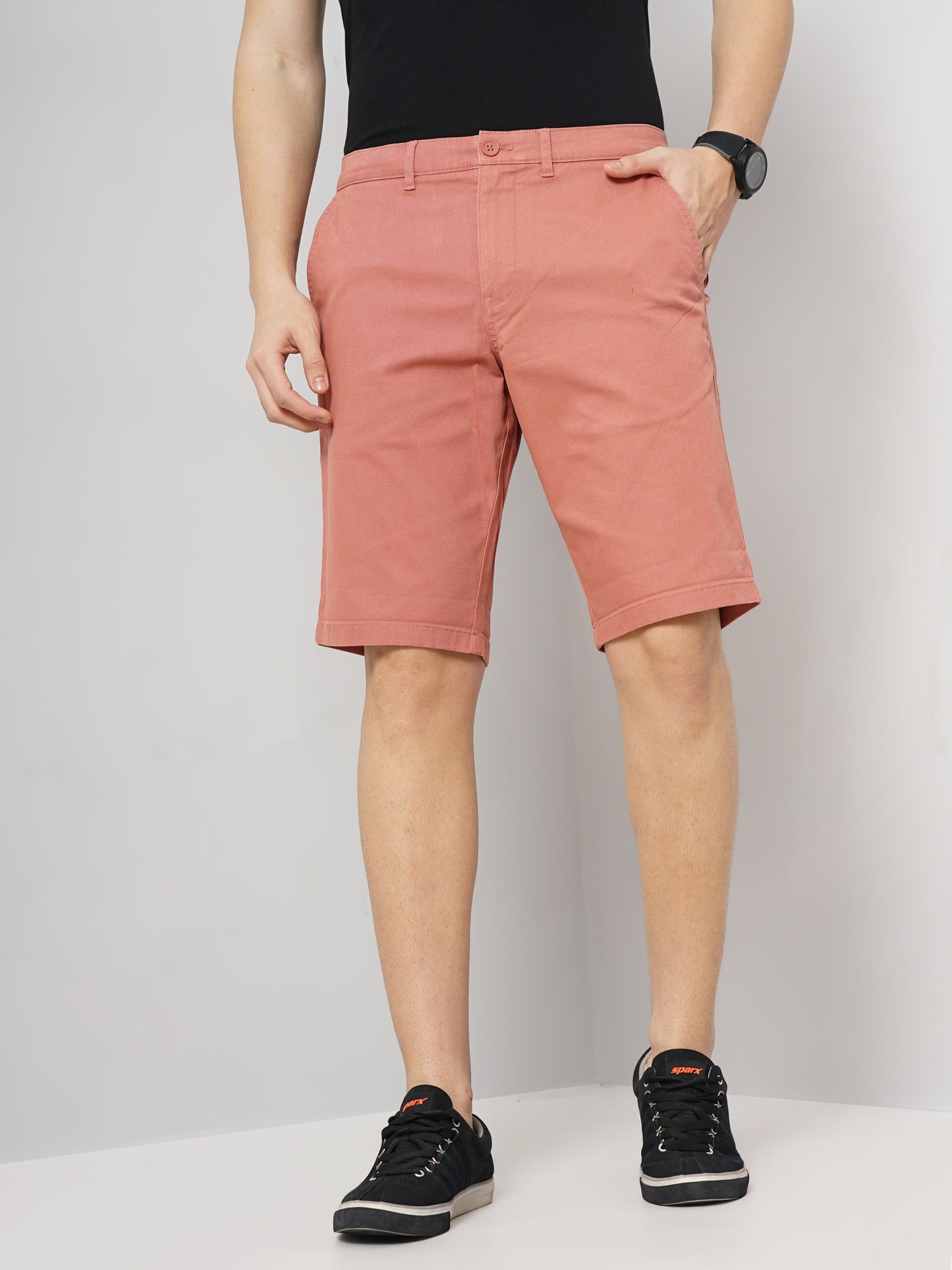 Pink Regular Fit Shorts