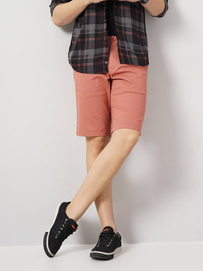 Pink Regular Fit Shorts