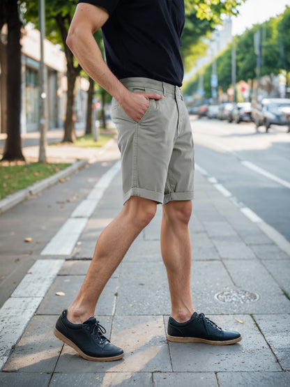 Celio* Cotton Regular Fit Green Bermuda