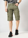 Celio* Cotton Regular Fit Khaki Shorts
