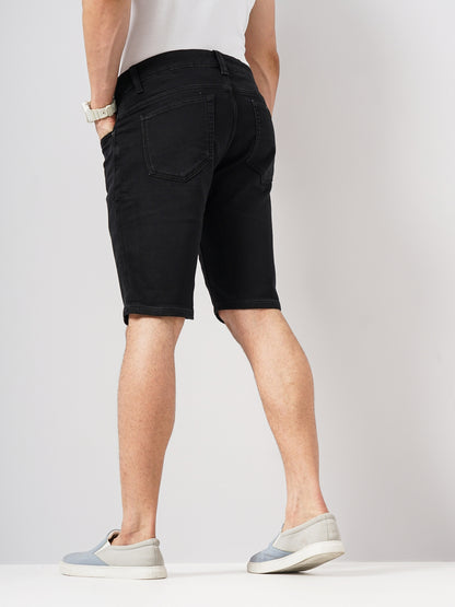 Black Regular Fit Shorts