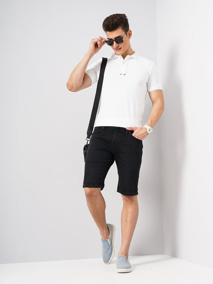 Black Regular Fit Shorts