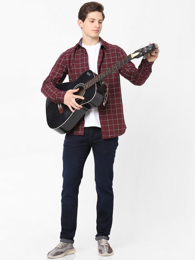 Celio* Men Blue Solid Slim Fit Cotton-Blend Jeans