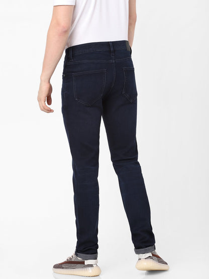 Celio* Men Blue Solid Slim Fit Cotton-Blend Jeans