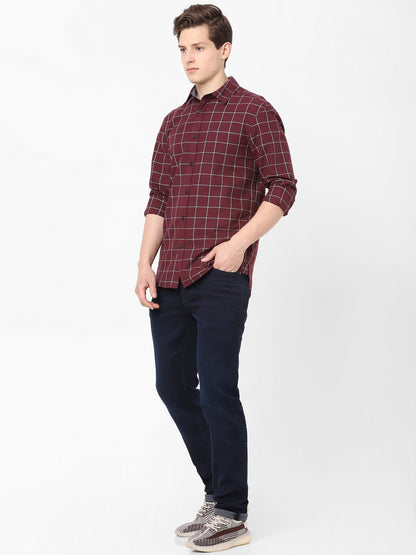 Celio* Men Blue Solid Slim Fit Cotton-Blend Jeans