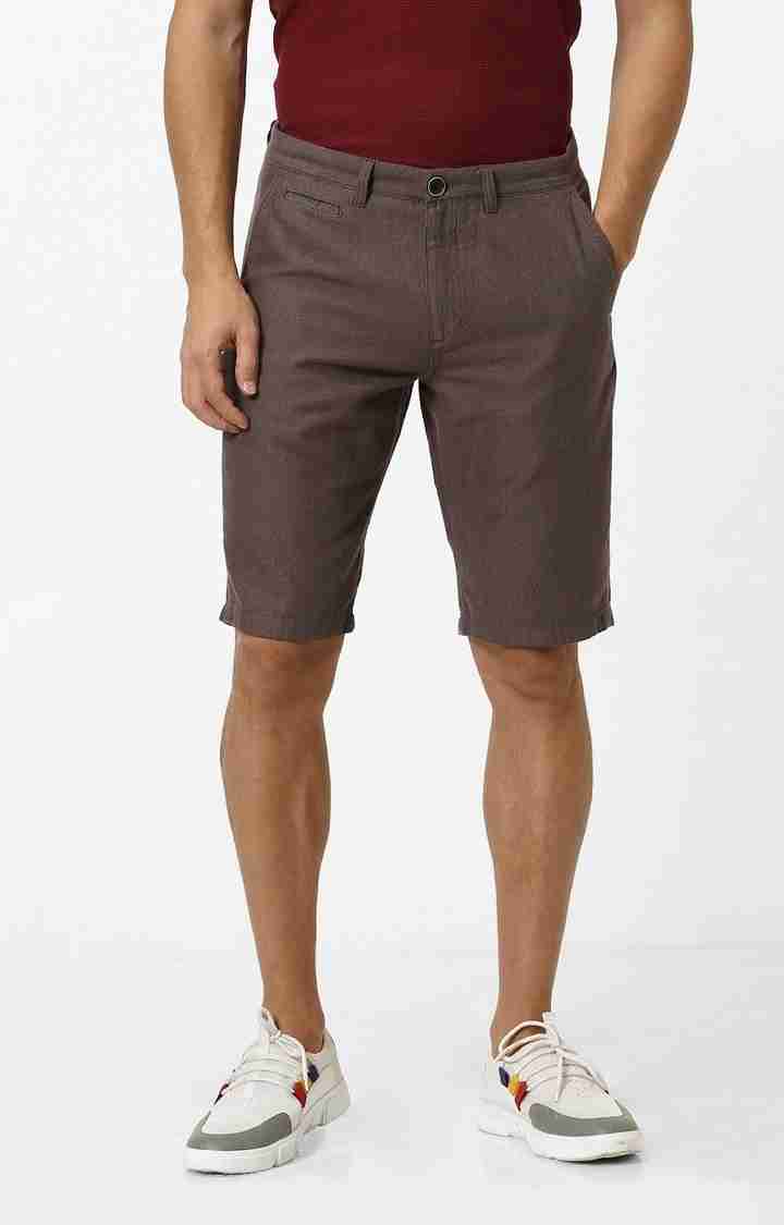 Brown Regular Fit Shorts