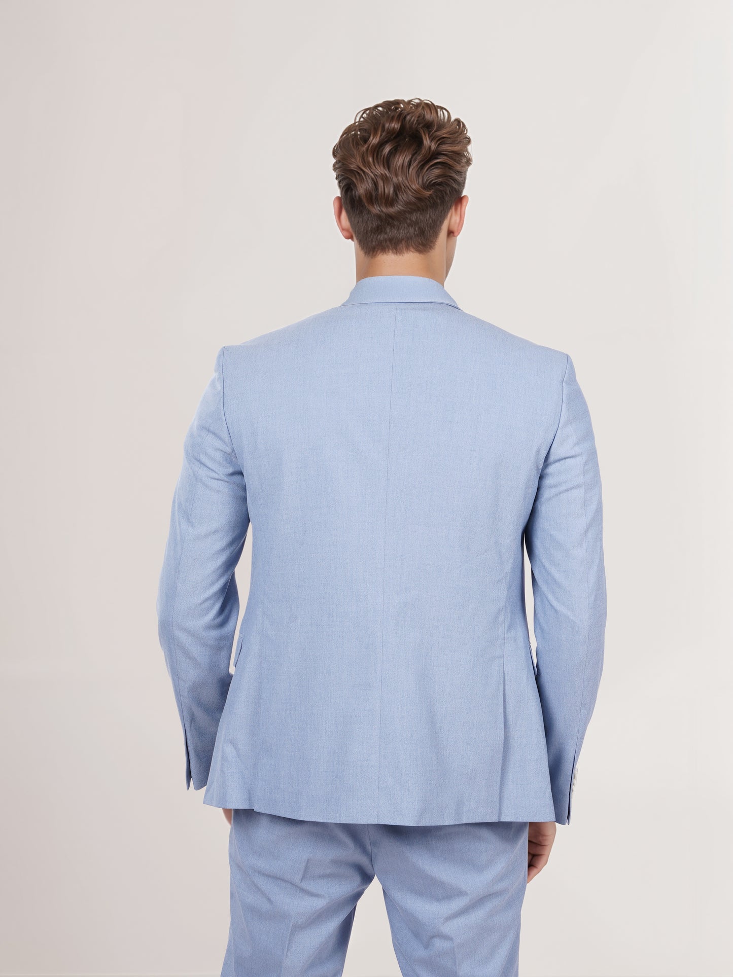 Celio* Men Blue Solid Slim Fit Polyester Blend Jacket