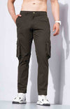 Celio* Cotton-Poly-Blend Regular Fit Brown Trouser