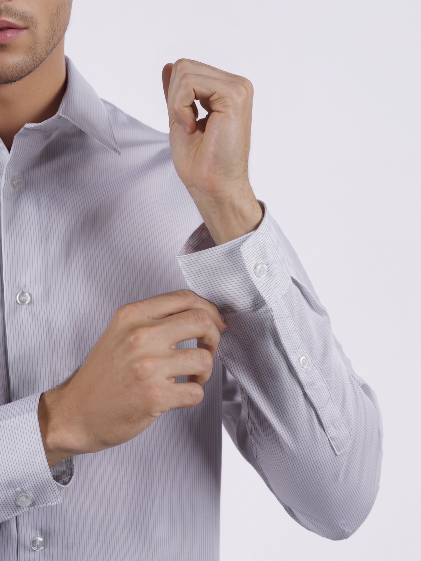 Celio* Men White Solid Slim Fit Cotton Shirts