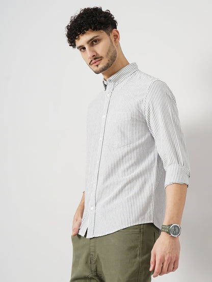 Black Striped Cotton Shirt