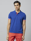 Celio Men Blue Solid Regular Fit Cotton T-Shirts