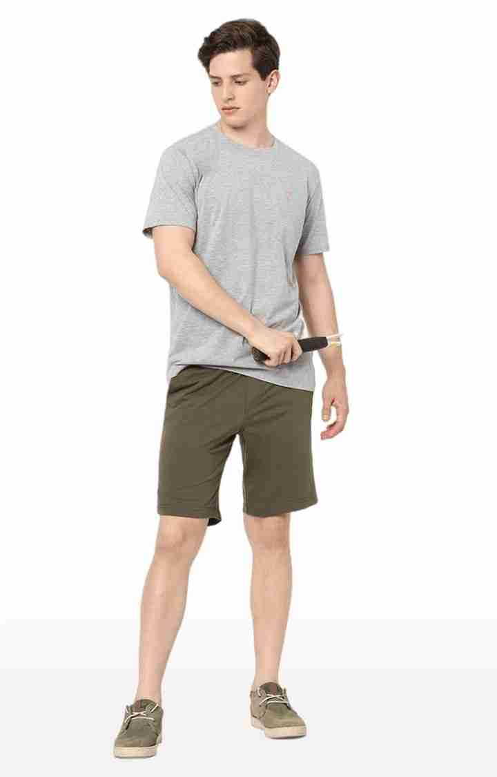 Olive Regular Fit Shorts