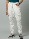 Celio* Cotton Jogger Fit Beige Trouser