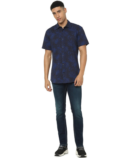 Celio* Men Blue Solid Skinny Fit Cotton-Blend Jeans