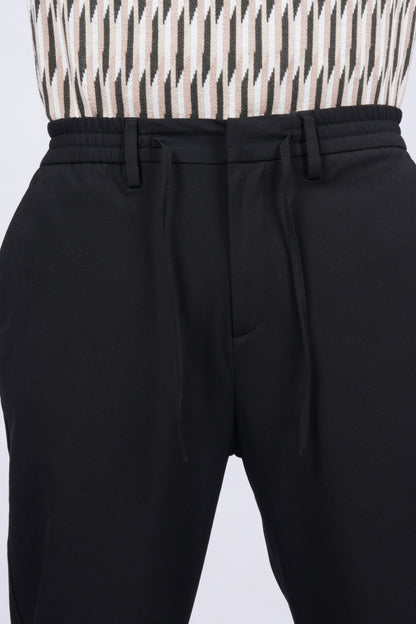 Celio* Men Black Solid Regular Fit Polyester Trouser