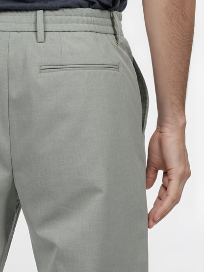 Celio* Men Green Solid Regular Fit Polyester Trouser