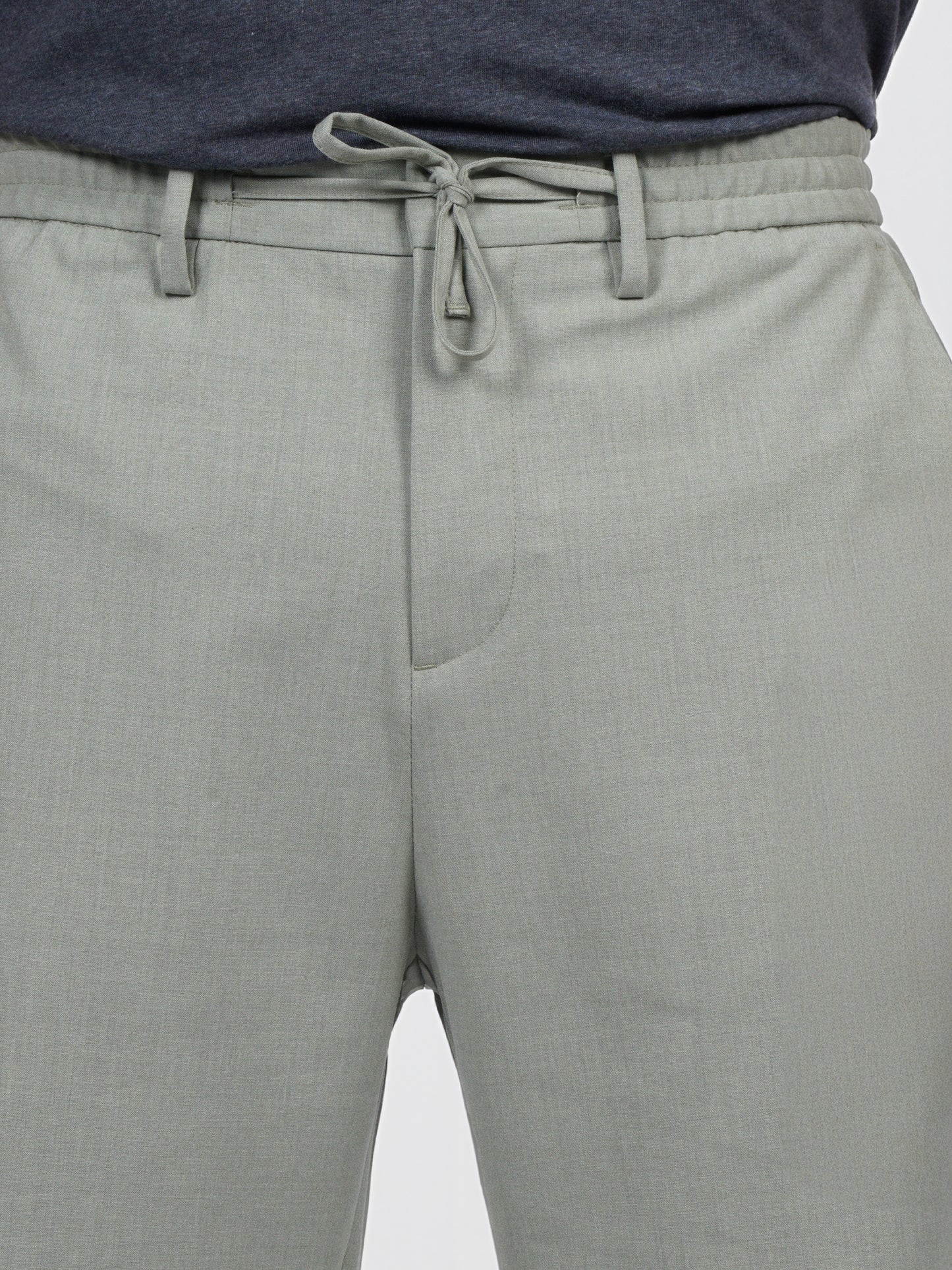 Celio* Men Green Solid Regular Fit Polyester Trouser