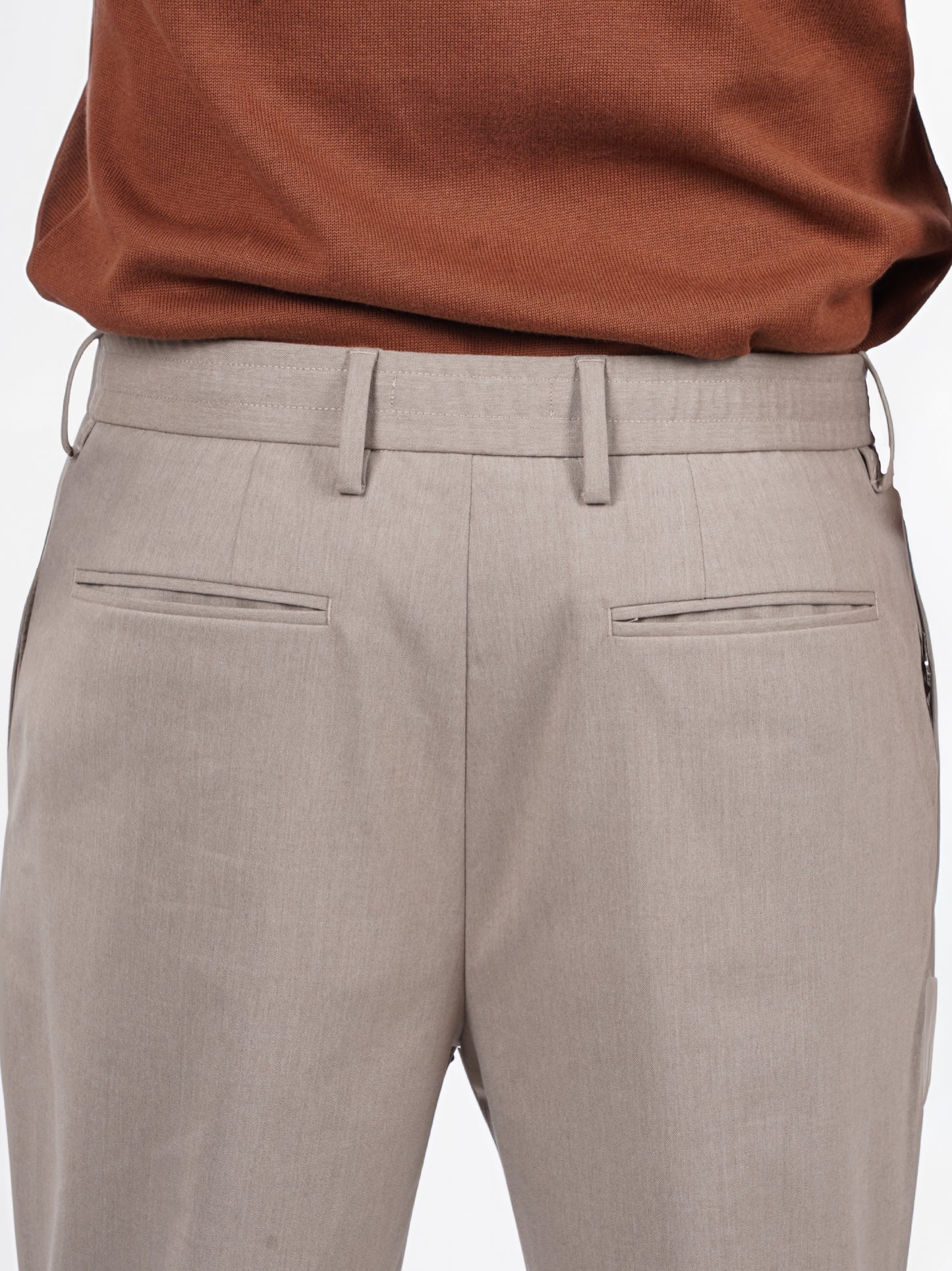 Celio* Men Beige Solid Regular Fit Polyester Trouser